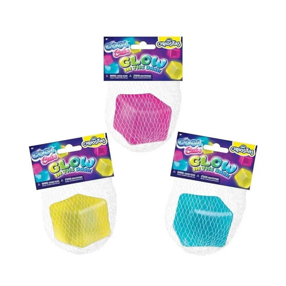 🔥ORB Curiosities Cool Cubes Glow in The Dark Stress Cube Toys BLUE BNWT🔥